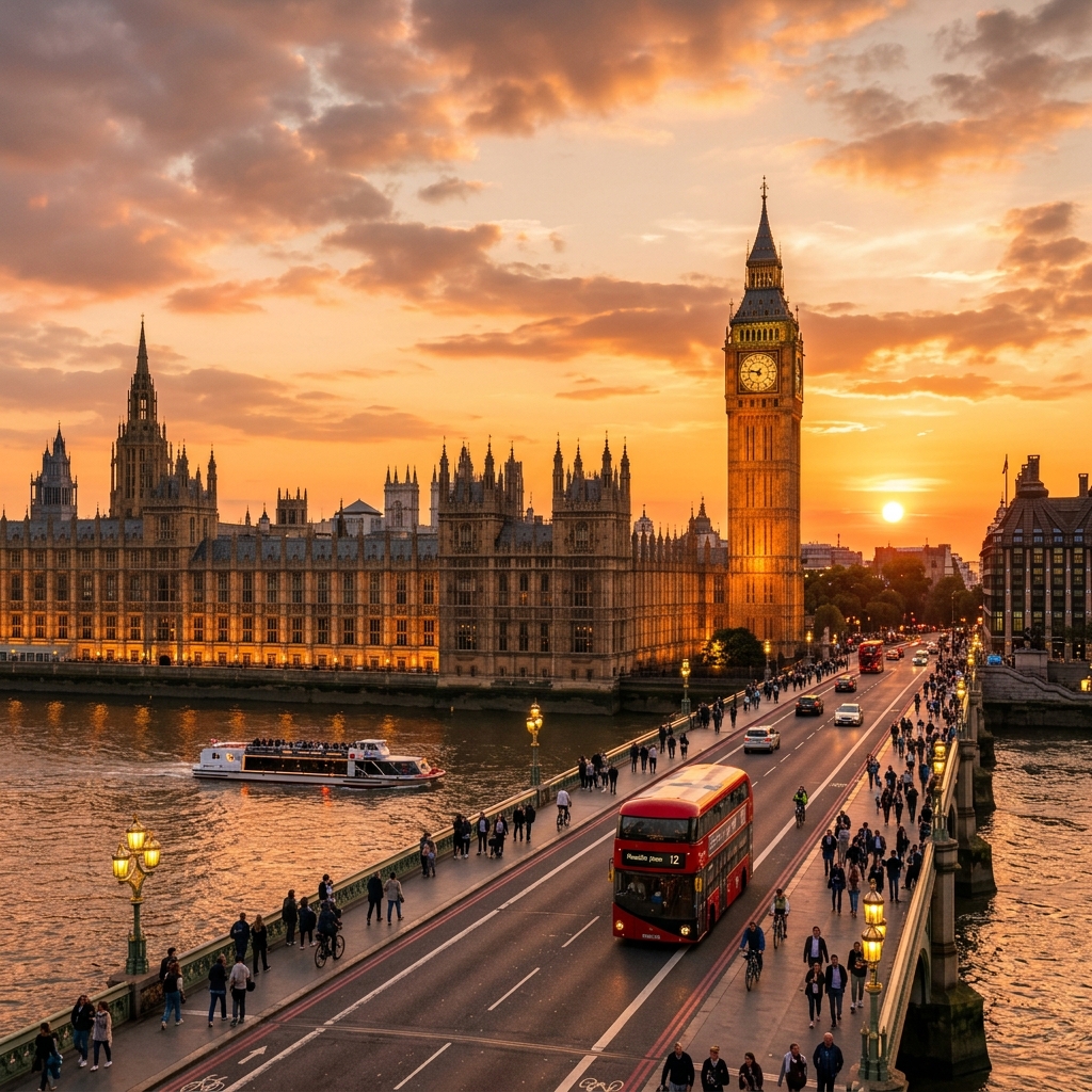 London Big Ben City Heritage Sunset View